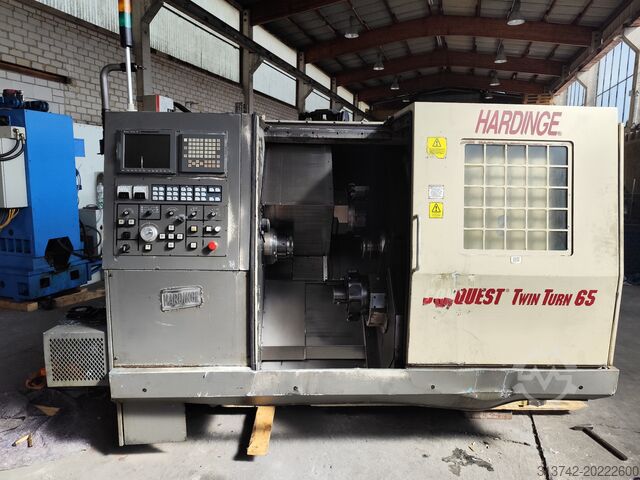 Fanuc kontrollü CNC torna tezgahı Hardinge Conquest Twin Turn 65