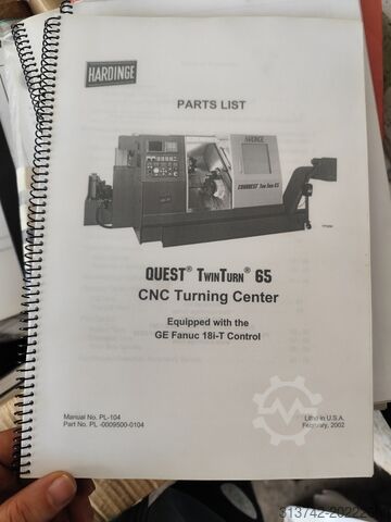 Fanuc kontrollü CNC torna tezgahı Hardinge Conquest Twin Turn 65