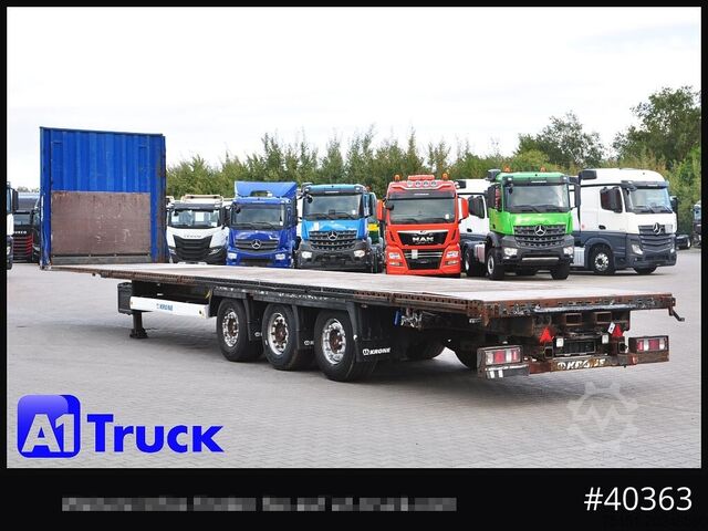 Oplegger met vlakke laadvloer KRONE Megatrailer, Plateau, Liftachse, Staplerhalterung,