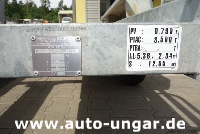 Bouwtrailer Humbaur Gourdon GPA 350 - CP35 Baumaschinenanhänger 3.500kg Tieflader