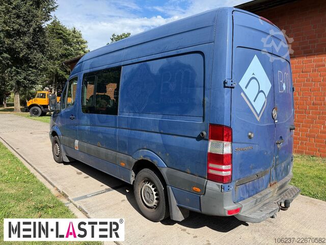 Furgone a tetto alto MERCEDES-BENZ Sprinter 313 hoch+lang Mixto 5 Sitzer Klima AHK