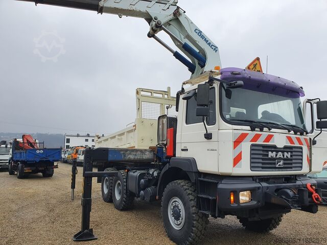 Driezijdige kipper met kraan MAN F2000 33.364 DFAC
