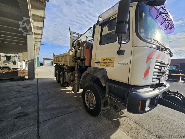 Driezijdige kipper met kraan MAN F2000 33.364 DFAC