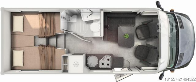 Félintegrált lakóautó HYMER/ERIBA ML-T 580 190 PS / AHK abnehmbar / Allrad / 4,1 t