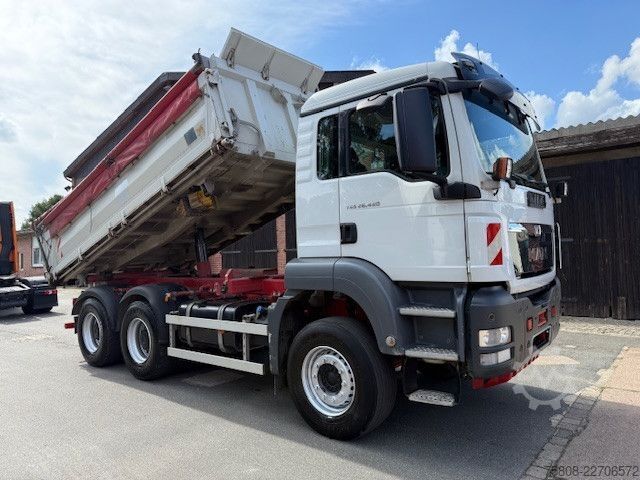 Driezijdige kipper MAN 26.480 6x4BB Meiller Schalt Klima AHK Hydraulik