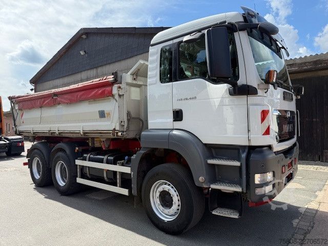 Driezijdige kipper MAN 26.480 6x4BB Meiller Schalt Klima AHK Hydraulik