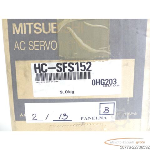 Kontrol ünitesi Mitsubishi HC-SFS152 AC Servomotor SN: 4X090104404X - ! -