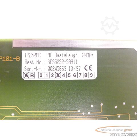 Componente Siemens 6ES5252-5AA11 Basisbaugruppe Version A 3 SN