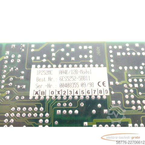 Składnik Siemens 6ES5252-5BB11 IP252MC AA4K / 128-Modul Version A 01 SN 00408355
