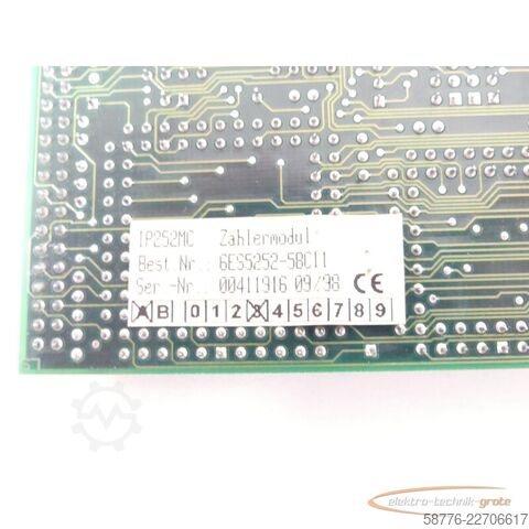 Składnik Siemens 6ES5252-5BC11 IP252MC Zählermodul Version A 3 SN 00411916
