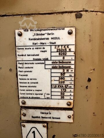Machine voor het bewerken van kegeltandwielen met boogvormige tanden WMW Modul ZFTKK 250x5k KURVEX