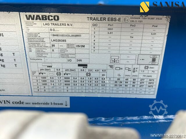 Silo yarı römork Lag 0-3-CC/Silo Auflieger/Alcoa Alufelgen