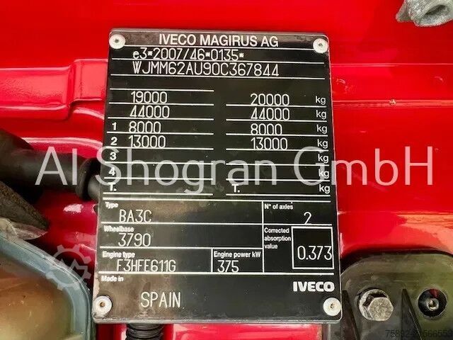 Estándar-SZM Iveco Stralis 510 Retarder/Schubbodenhydraulik/Standk...