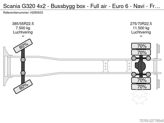 Kufr Scania G320 4x2 - Bussbygg box - Full air - Euro 6 - N...