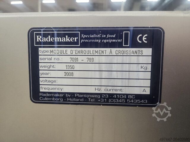 Rademaker croissant lamineer lijn Rademaker Croissant lamineer lijn