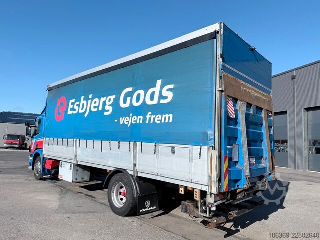 Plattewagen met zeil SCANIA P280 4x2 Euro 5 7,7 m Curtainsider and Tailli