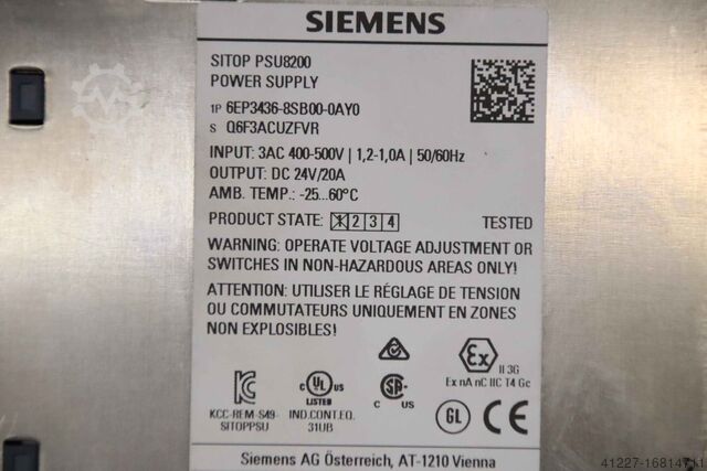 Alimentation électrique Siemens SITOP PSU8200 6EP3436-8SB00-OAYO