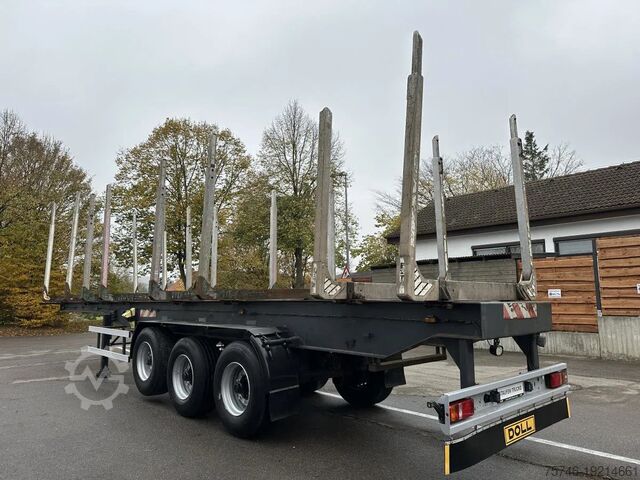 Transportador de madera Doll Holzauflieger 34 to EXTE Rungen TÜV NEU! BOFA H...