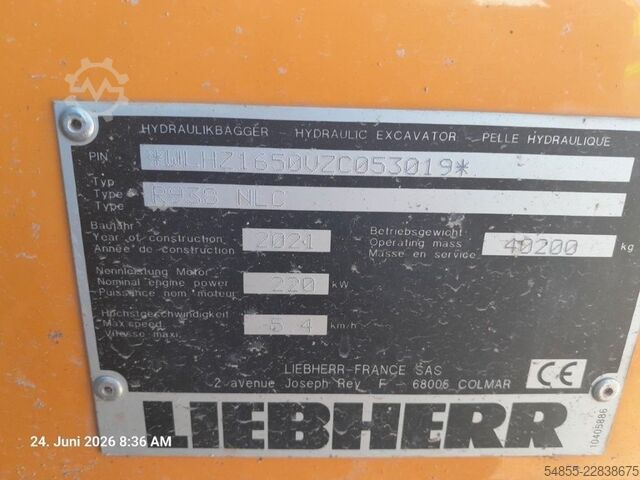 Εκσκαφέας ερπυστριοφόρος Liebherr Colmar Raupenbagger R938 G8.0-D