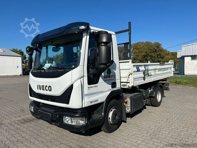Driezijdige kipper bestelwagen IVECO EuroCargo 80-210 / Meiller + Hohe Bordwände
