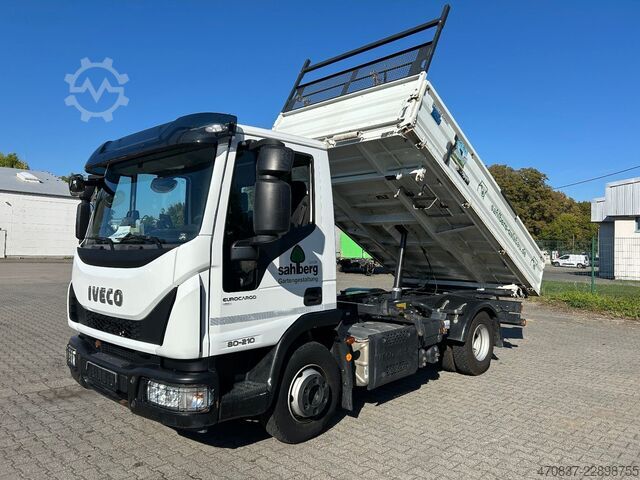 Driezijdige kipper bestelwagen IVECO EuroCargo 80-210 / Meiller + Hohe Bordwände