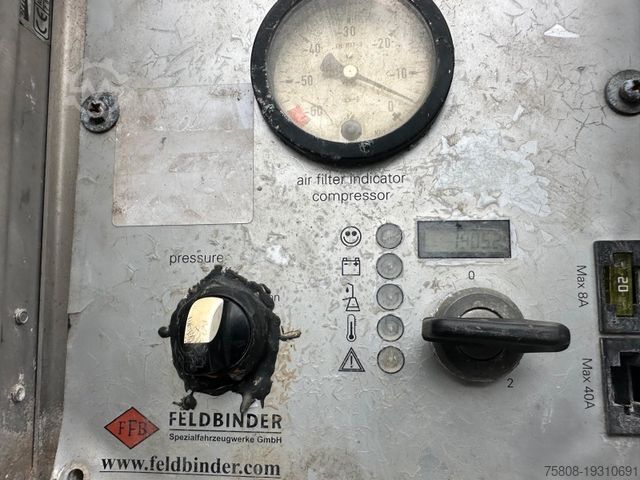 Semiremorcă siloz FELDBINDER Kippsilo KIP 45.3 mit Kompressor und Hydraulik