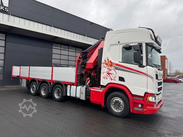 Vrachtwagen met kraan Scania R 500 8x4 HMF 5020-K6 + JIB FJ 1000-K5