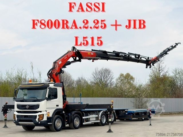 Macara montată pe camion VOLVO FMX 460 * KRAN +JIB+ FUNK + Anhänger! 6x4 * TOP