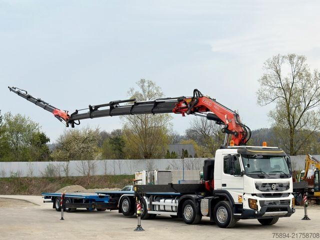 Macara montată pe camion VOLVO FMX 460 * KRAN +JIB+ FUNK + Anhänger! 6x4 * TOP
