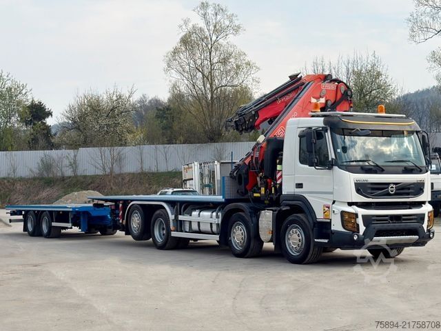 Macara montată pe camion VOLVO FMX 460 * KRAN +JIB+ FUNK + Anhänger! 6x4 * TOP
