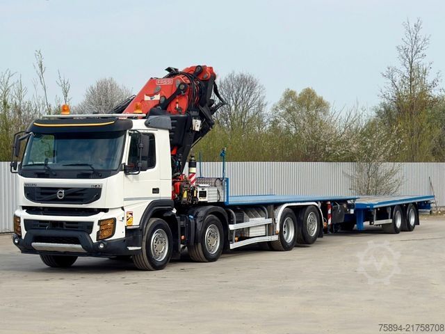 Macara montată pe camion VOLVO FMX 460 * KRAN +JIB+ FUNK + Anhänger! 6x4 * TOP