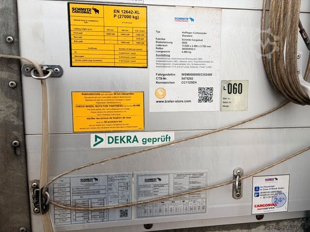 Brandalı açık yarı römork SCHMITZ CARGOBULL SCB S3T * POWER CURTAIN * LIFT ACHSE