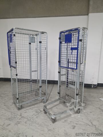 κινούμενο κοντέινερ, τροχήλατο καλάθι με πλέγμα, τροχήλατο καρότσι Wanzl - Rollbehälter Anti Diebstahl - nestbar - 1.900 x 780 x 600 mm