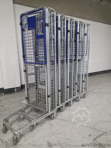 κινούμενο κοντέινερ, τροχήλατο καλάθι με πλέγμα, τροχήλατο καρότσι Wanzl - Rollbehälter Anti Diebstahl - nestbar - 1.900 x 780 x 600 mm