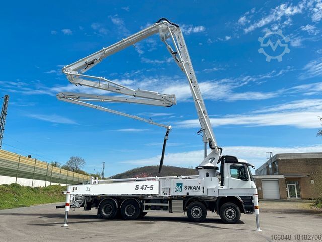 Betonmixer vrachtwagen MERCEDES-BENZ Arocs 5 4542 8x4 SWAN TSP 47-5 160RZ ( 47m )