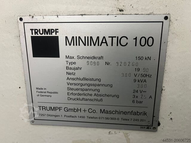 CNC Stanzmaschine Trumpf Minimatic  100