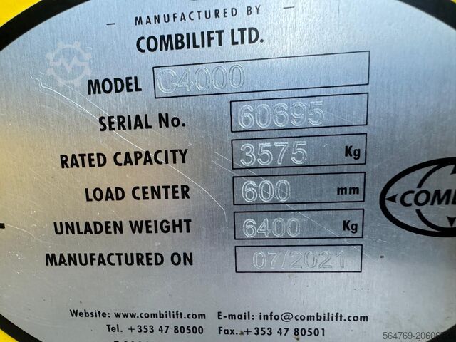 Négymenetes targoncá Combilift C4000/ 2021 year / 1708 hours !!!!