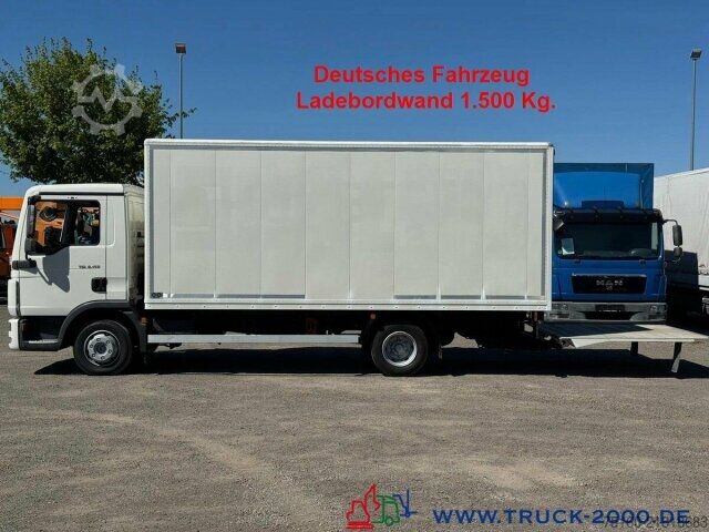 Furgon skrzyniowy MAN TGL 8.150 Koffer + Ladebordwand Dautel 1.500 Kg