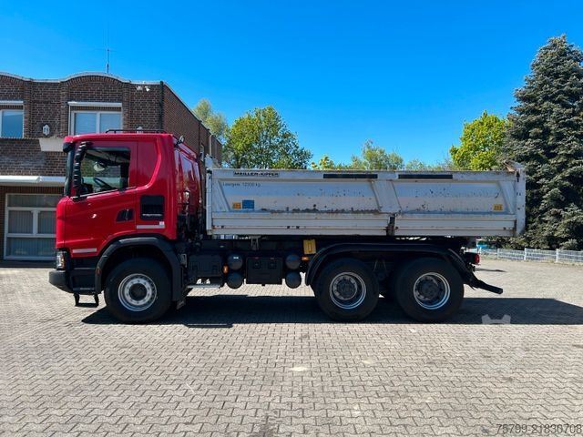 Tre-sidet tipbil SCANIA G500 MEILLER 3Skipper + Bordmatik