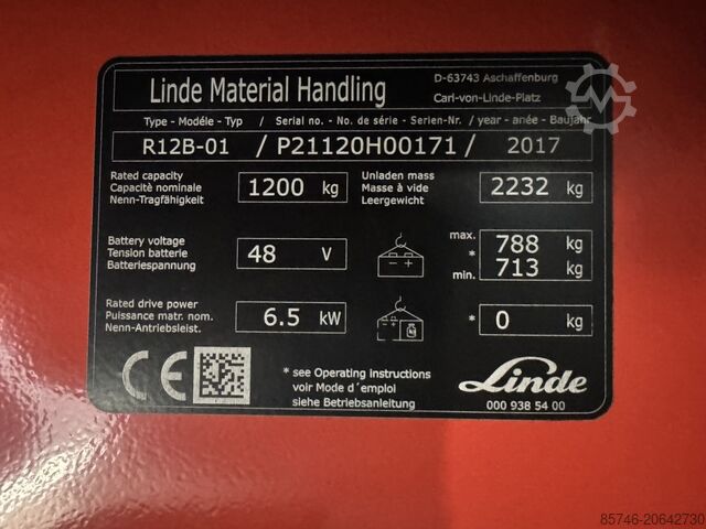 R 12 B * Triplex FFL !! LINDE R 12 B * Triplex FFL !!