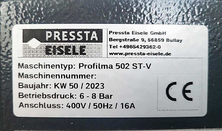 Mašina za sečenje i štancovanje Pressta Eisele Profilma 502ST-V