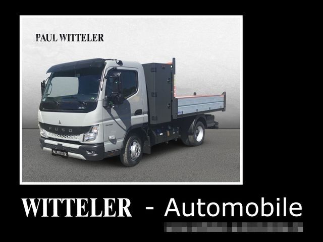 Kiepwagen bestelauto MITSUBISHI Canter 3C15 Hinterkipper mit Staubox AHK3,5/grau