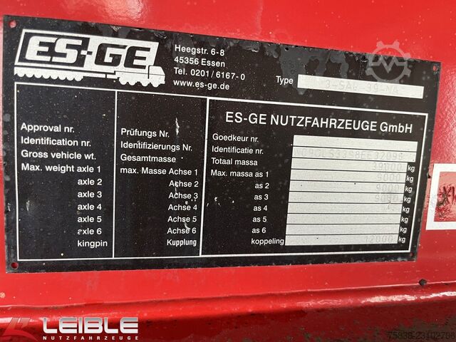Yarı römork ES-GE 3-SAL 39-NA*Stahlmatten*Rungentaschen*Seilwinden