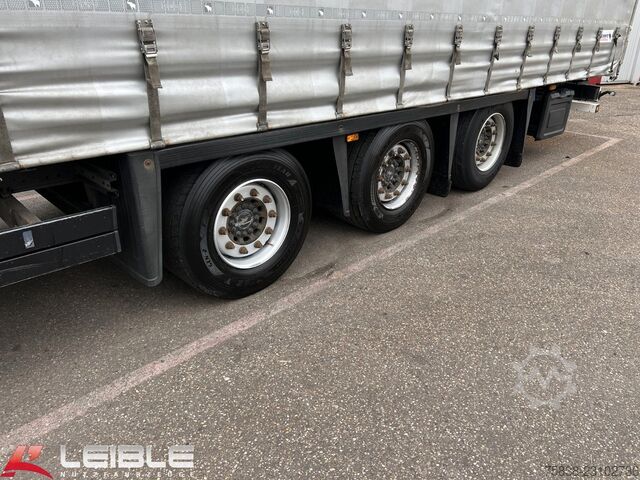 Brandalı açık yarı römork SCHMITZ CARGOBULL SCS 24*Varios Mega Tautliner*Hubdach*