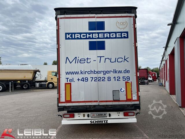 Brandalı açık yarı römork SCHMITZ CARGOBULL SCS 24*Varios Mega Tautliner*Hubdach*