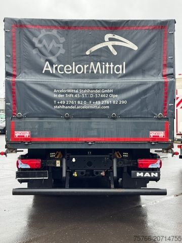 Camión plataforma con toldo MAN TGS 26.460 L / LENKACHSE / STAHLPRITSCHE