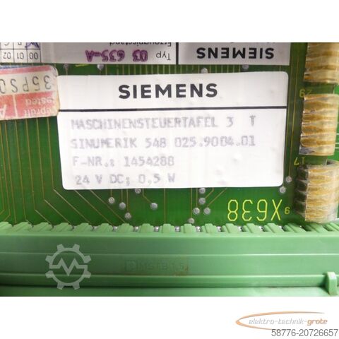 Componente Siemens Siemens SINUMERIK 6FX1118-8AD01 / 548 025.9004.01 Maschinensteuertafel 3 T