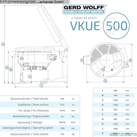 Δονητική μηχανή φινιρίσματος GERD WOLFF VKUE 500