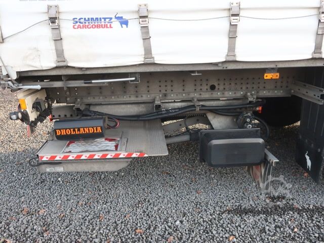 Open semitrailer with tarp Schmitz Cargobull SCS 24 Bordwandsider Ladebordwand LBW RSAB
