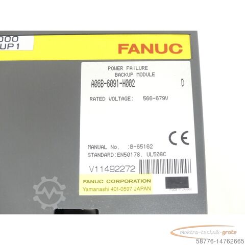 Fanuc-komponent Fanuc A06B-6091-H002 Modul SN V11492272